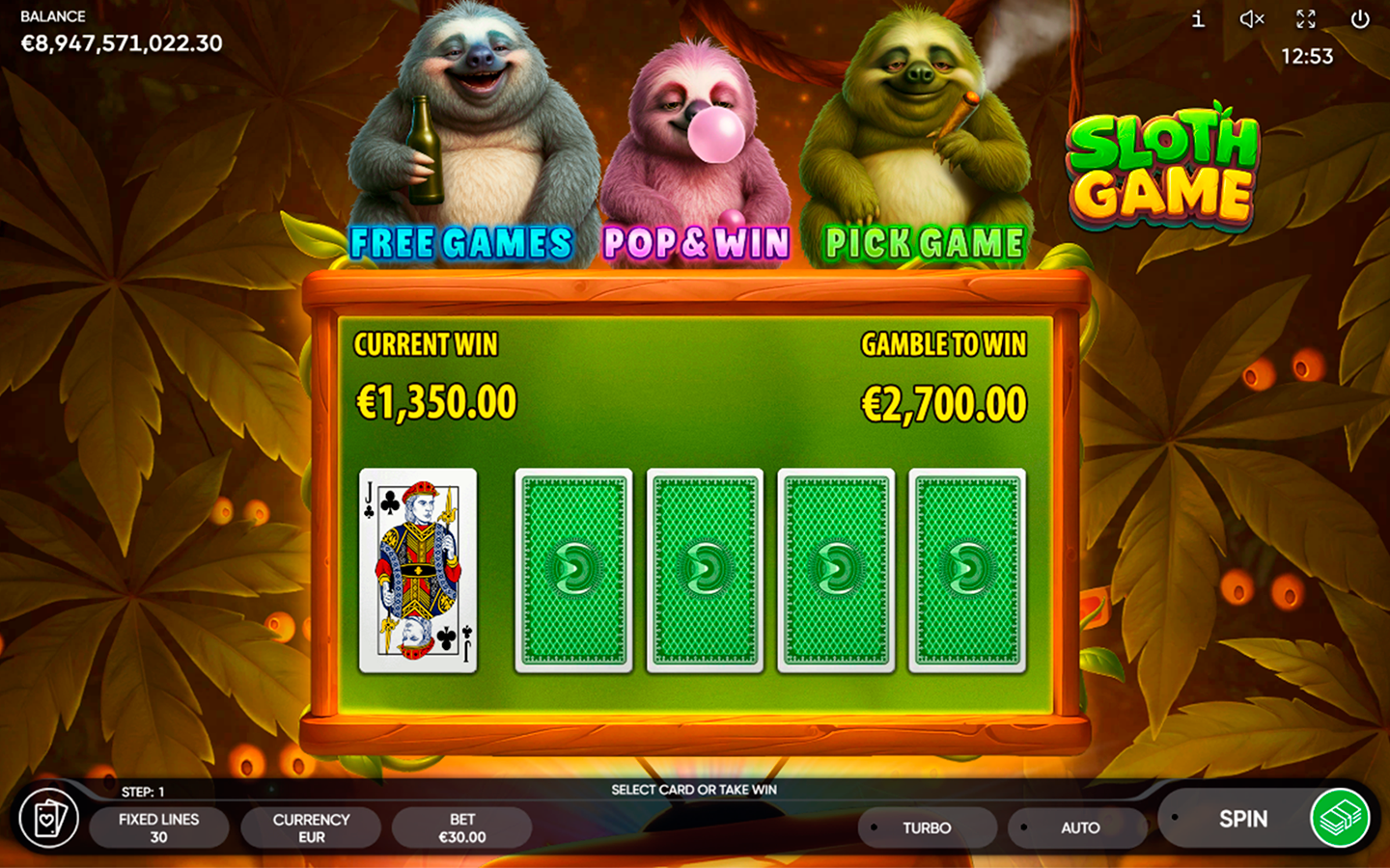 Play Sloth Game slot by top casino game developer!