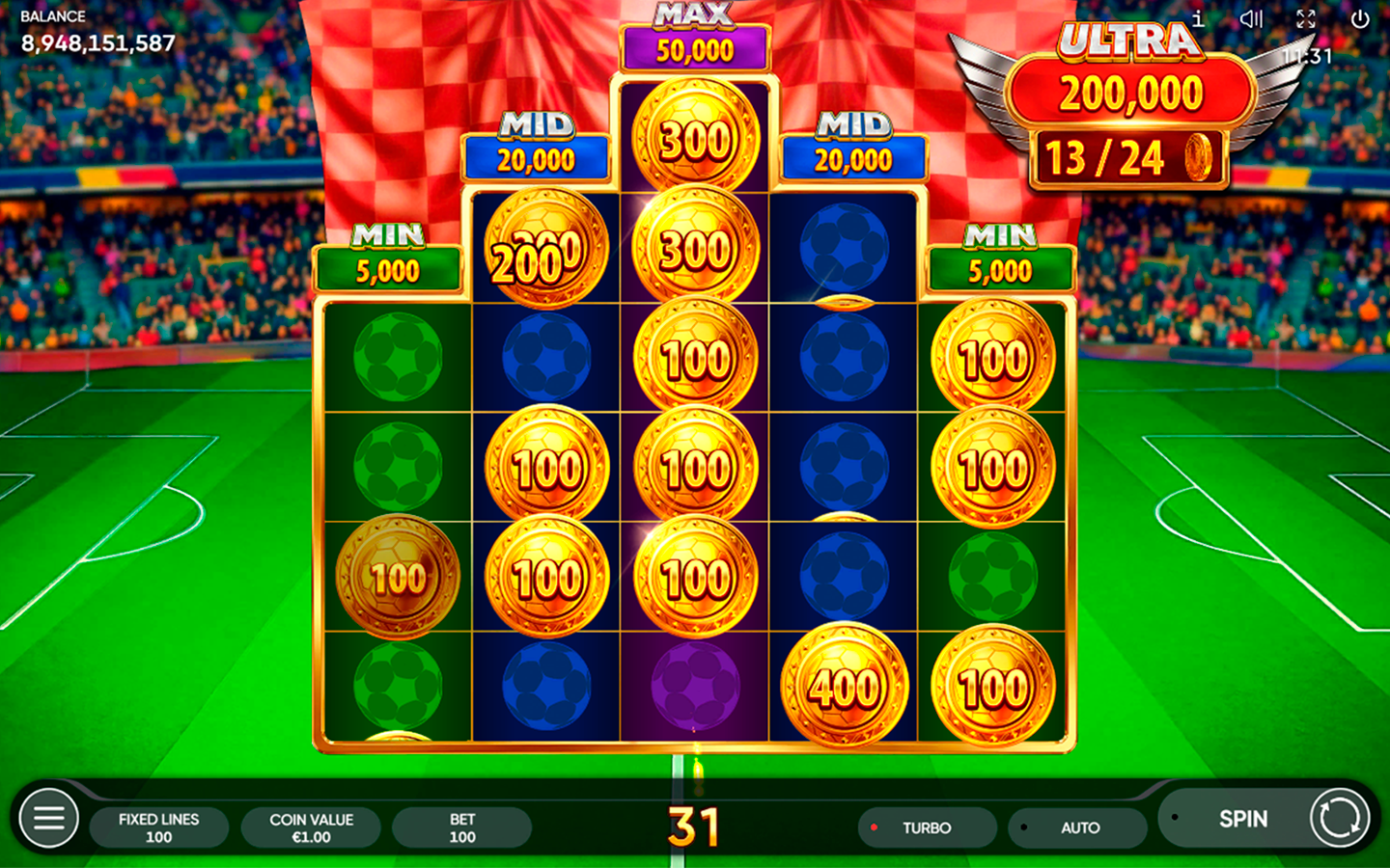 Play Football 2026 slot by top casino game developer!