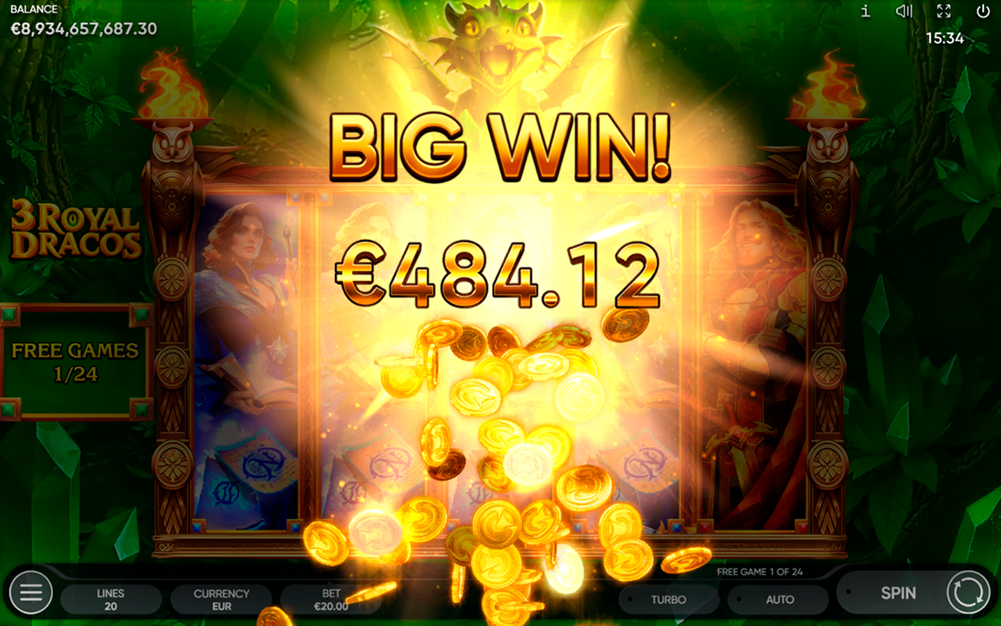 Play 3 Royal Dracos slot by top casino game developer!