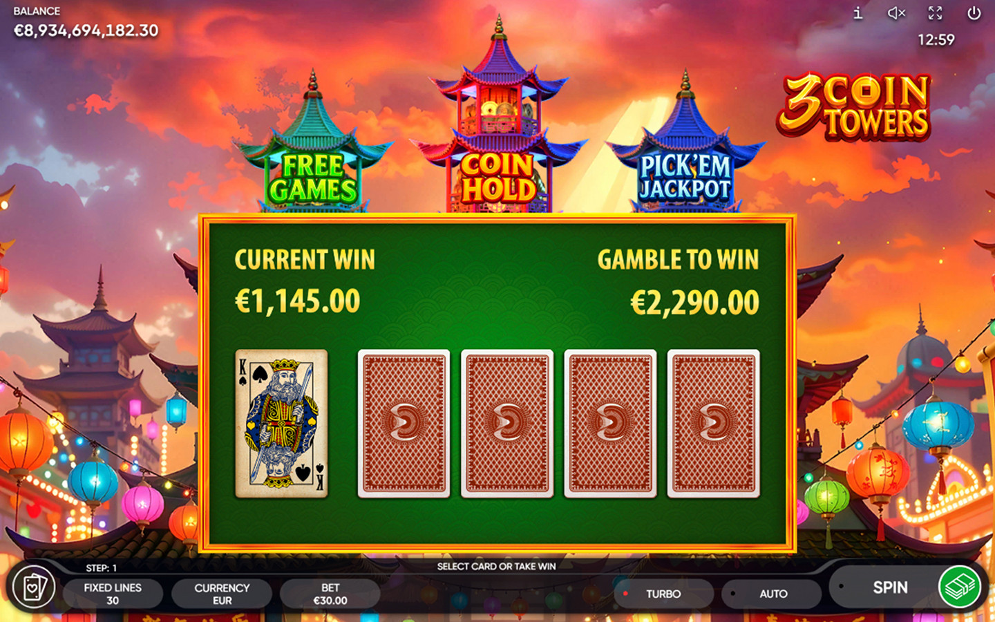 Play 3 Coin Towers slot by top casino game developer!