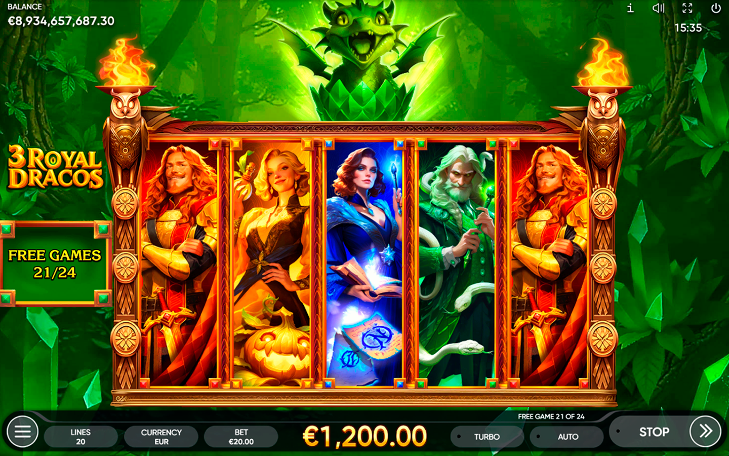Play 3 Royal Dracos slot by top casino game developer!