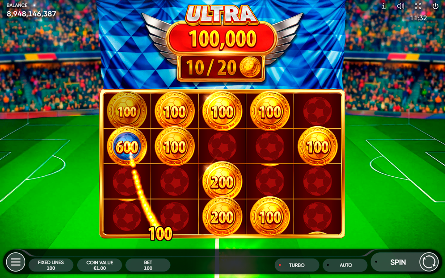 Play Football 2026 slot by top casino game developer!