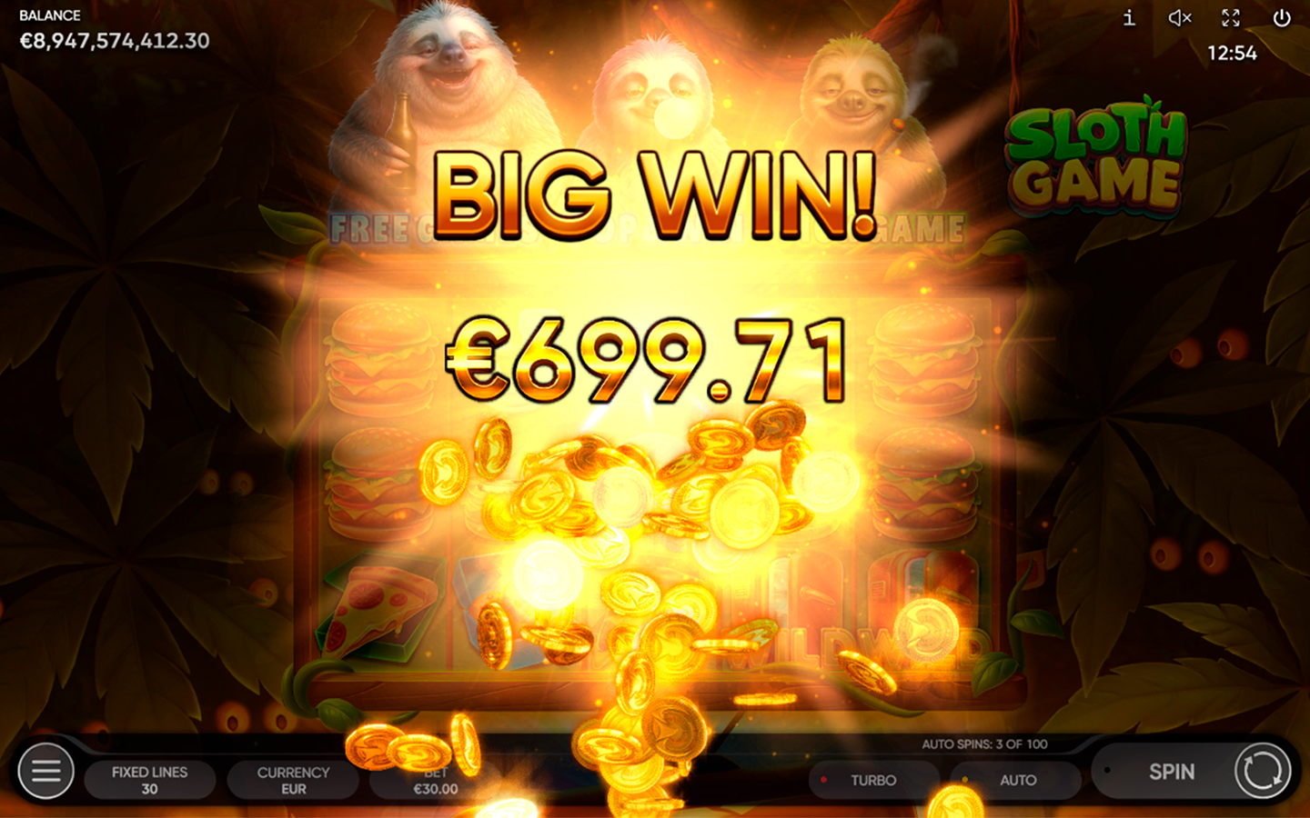 Play Sloth Game slot by top casino game developer!