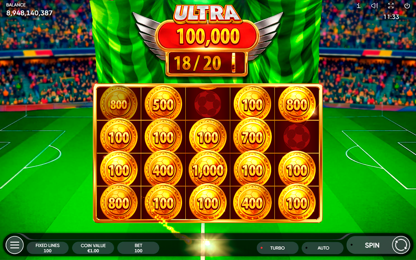 Play Football 2026 slot by top casino game developer!