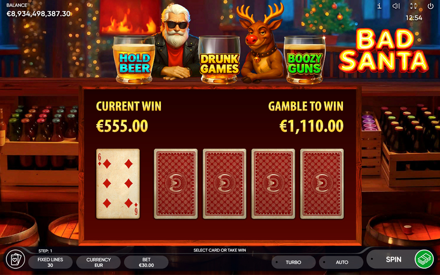 Play Bad Santa slot by top casino game developer!