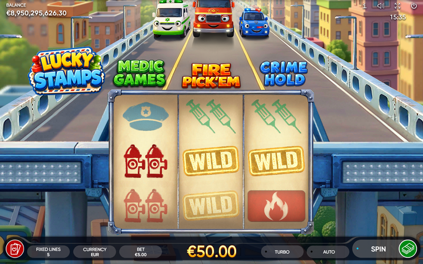 Play Lucky Stamps slot by top casino game developer!