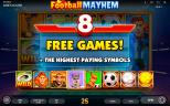 Play Football Mayhem slot by top casino game developer!